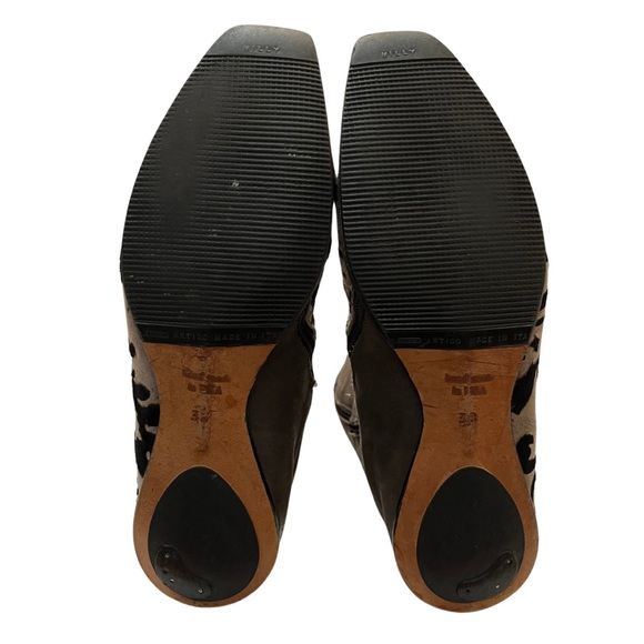 CYDWOQ VINTAGE Calf Hair Burnout Leather Boots 38   US 7.5 - Picture 7 of 8